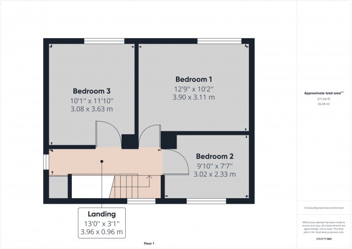 Floorplan for 12 Bussex Square, TA7