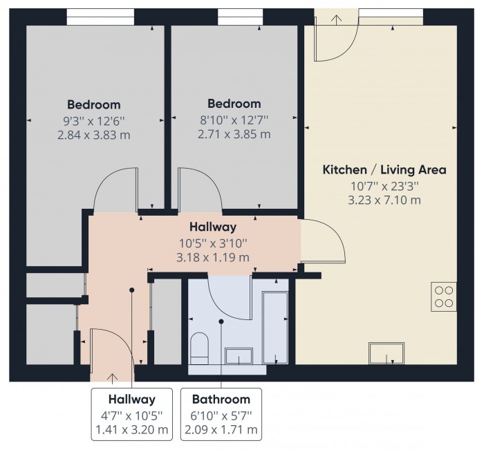 Floorplan for Apartment 14, TA6