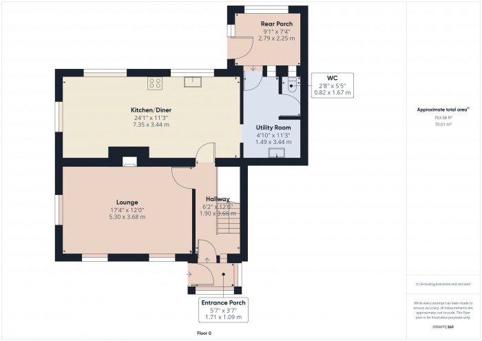 Floorplan for The Robins, TA7