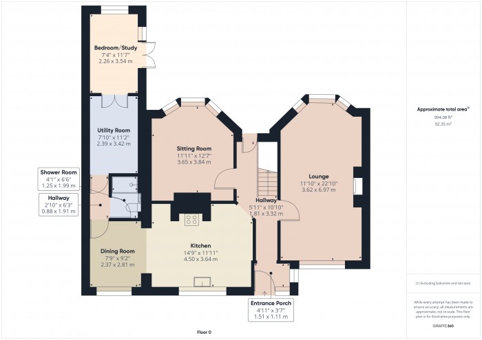 Floorplan for 85 Durleigh Road, TA6