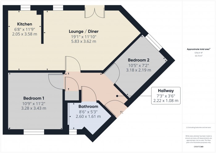 Floorplan for 40 Riverside Close, TA6