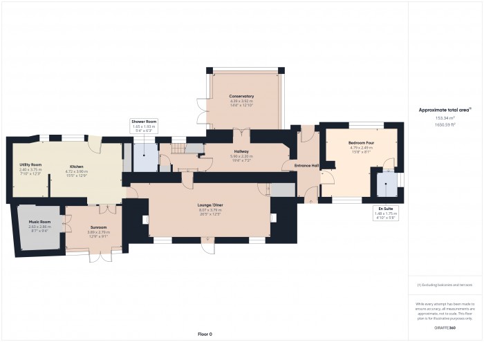 Floorplan for Jan Swains Cottage, TA7