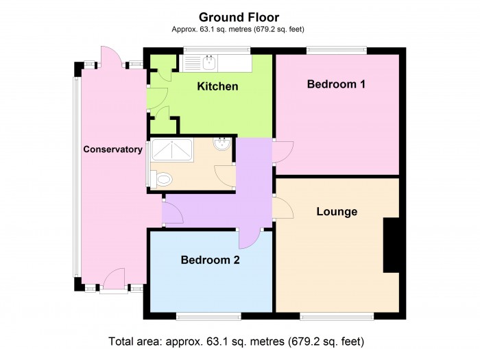 Floorplan for 1 Quantock Close, TA6