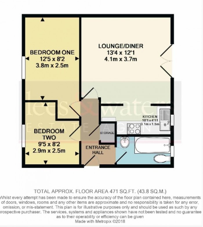 Floorplan for Flat 15, Wessex House, TA9