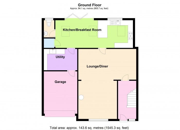 Floorplan for 1 Hardings Close, TA6