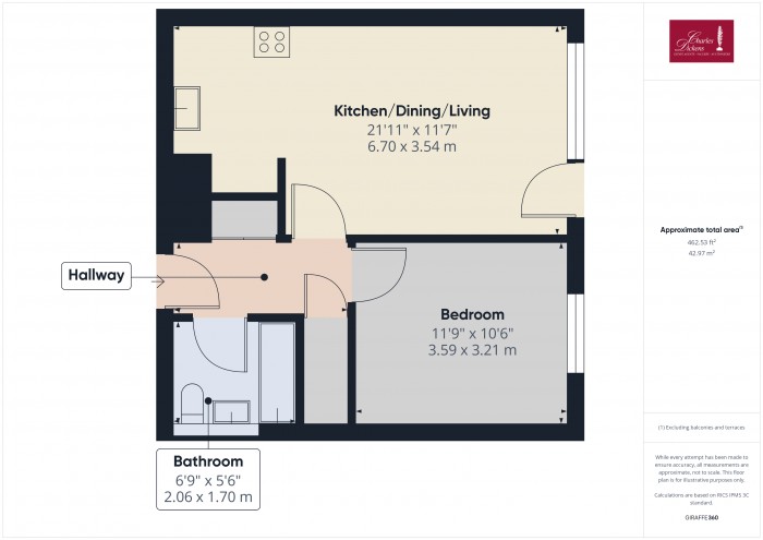 Floorplan for Apartment 11, Calabrese Court, TA6