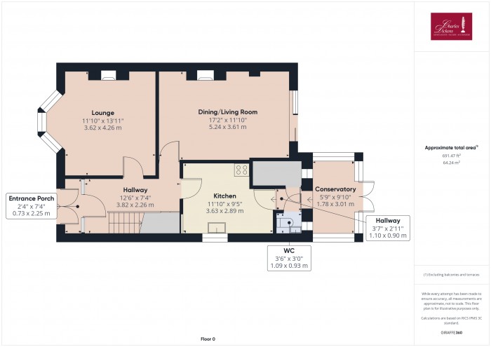 Floorplan for 32 Quantock Road, TA6