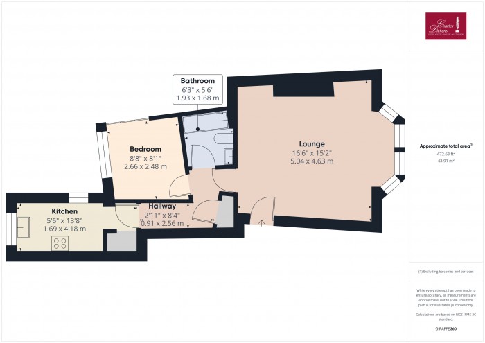 Floorplan for 62A Esplanade, TA8