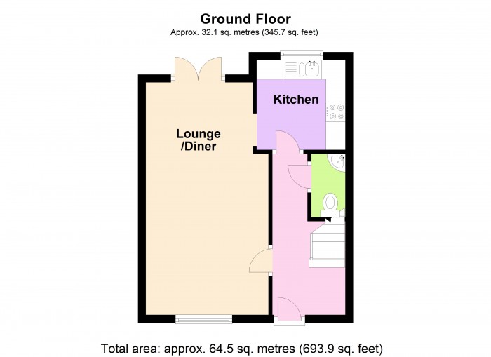 Floorplan for 21 Priory Court, TA6